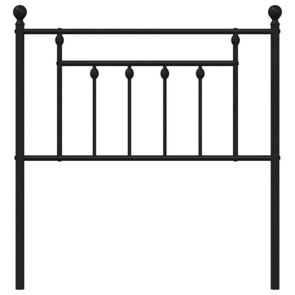 Maison Exclusive - Erstatnings hovedgærde i sort metal 80 cm Svart