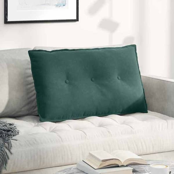 Maison Exclusive - Mørkegrøn Rygpude 80 x 50 cm Velourstof