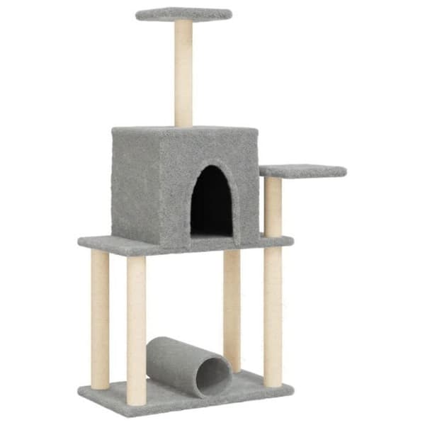 Maison Exclusive - Katte træ med sisal kløer i lys grå 122 cm ljusgrått