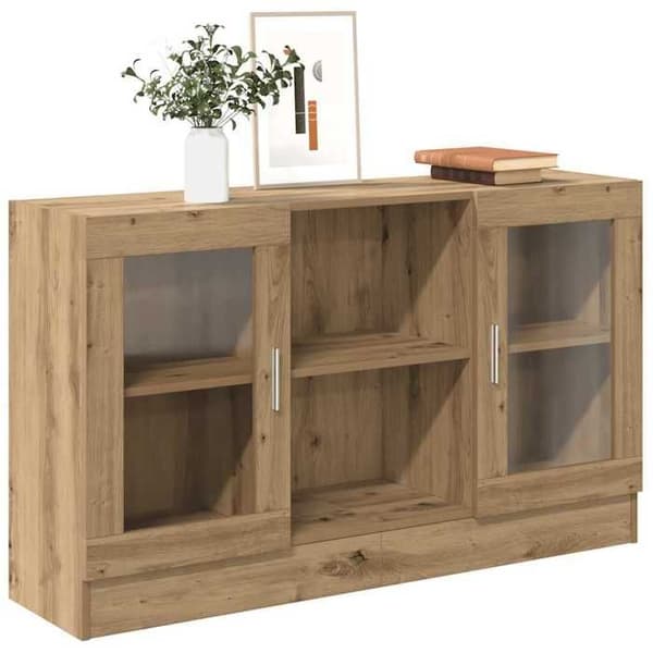Maison Exclusive - Buffet i egetræ, håndlavet 120x30,5x70 cm i ingeniørtræ