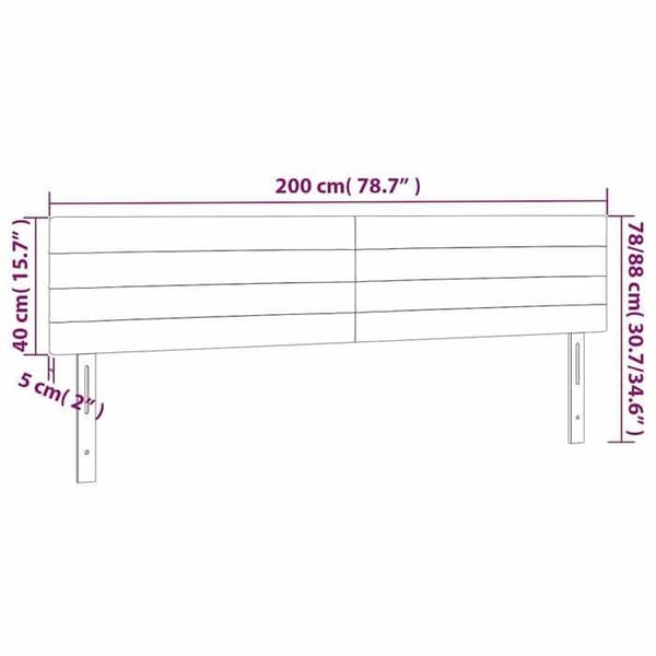 Maison Exclusive - Mörkblå sänggavlar 200 x 5 x 78/88 cm Sammet