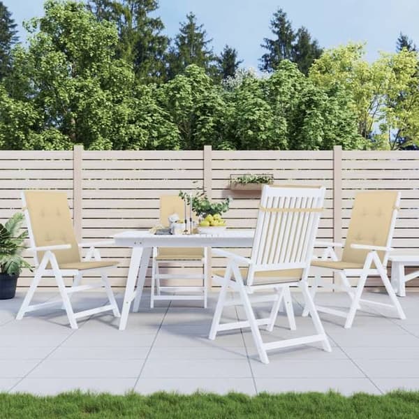 Maison Exclusive - Højryggede stolpuder sæt af 4 beige blandet stof