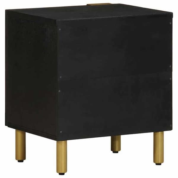 Maison Exclusive - Sort natbord 40x33x46 cm i solid mangotræ