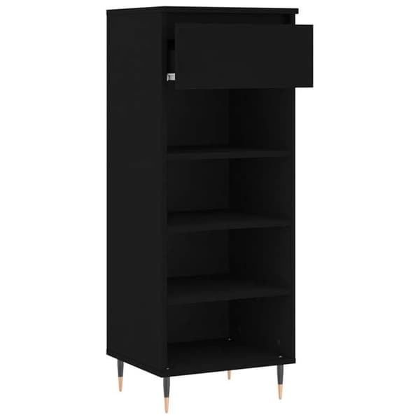 Maison Exclusive - Skoskab Sort 40x36x105 cm Ingeniørtræ
