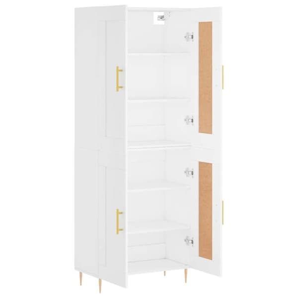 Maison Exclusive - Buffé hög Vit 69,5x34x180 cm Ingenjörsträ Vit