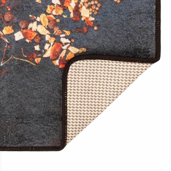 Köksmatta - Flerfärgad - 60 x 180 cm - Polyester sammet - Maskintvättbar