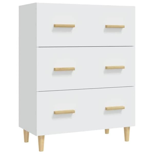 Maison Exclusive - Buffé Vit 70x34x90 cm Ingenjörsträ Vit