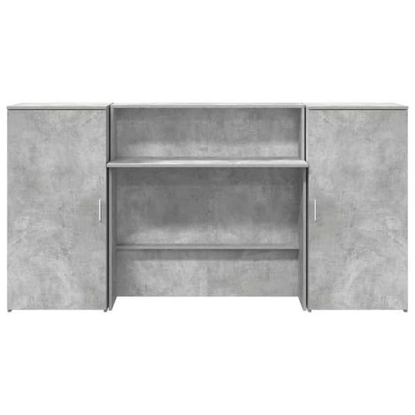 Maison Exclusive - Grå betong receptionsdisk 200x50x103,5cm ingenjörsträ