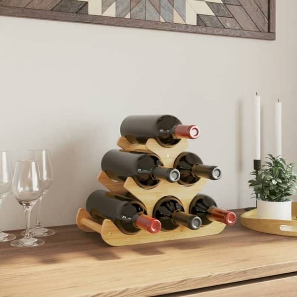 Maison Exclusive - Vinreol til 6 flasker 35x18x25,5 cm bambus