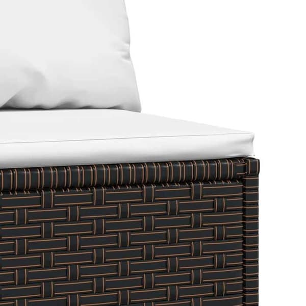 Maison Exclusive - Centrala trädgårdskuddar 2 st bruna flätade resin
