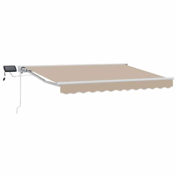 Maison Exclusive - Manuell rullgardinsram med LED-lampor