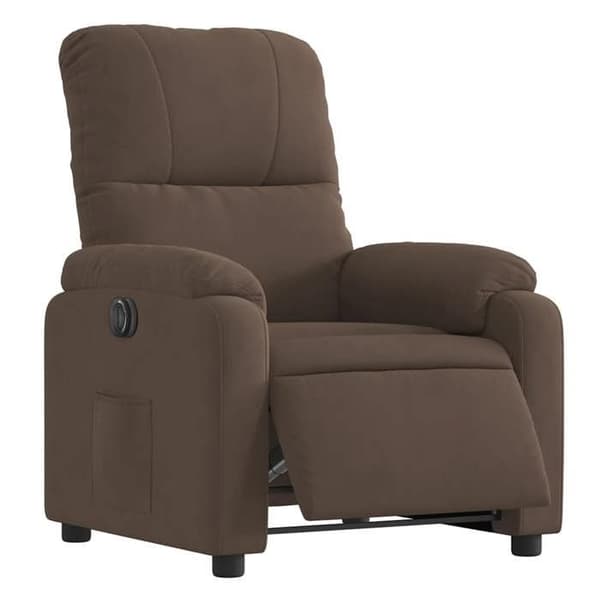 Maison Exclusive - Elektrisk lænestol i brun mikrofiber