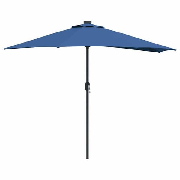 Haveparasol - MAISON EXCLUSIVE - 294 x 150 x 224 cm - Polyester & stål - Solcelle LED - UV-resistent Azurblå