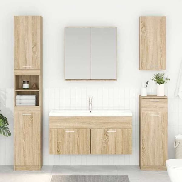 Maison Exclusive - Vaskeskab Eg Sonoma Ingeniørtræ