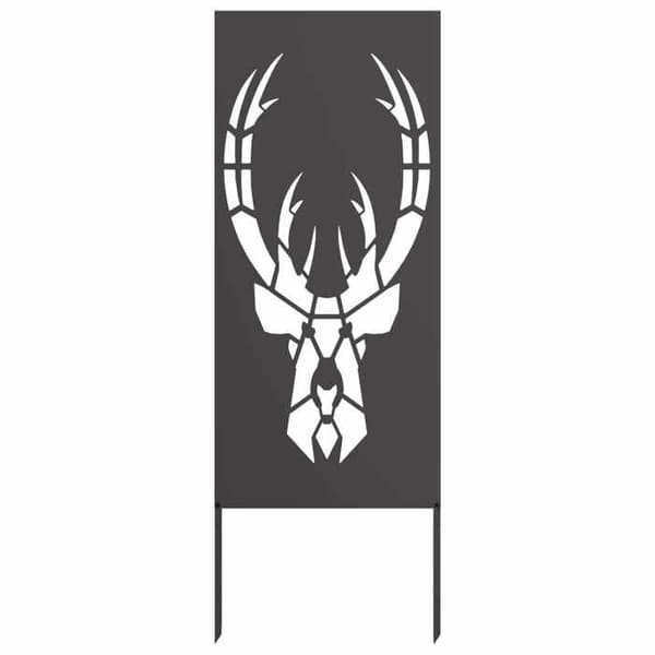 Havemur - EKSKLUSIV HUS - Rektangulær - Sort - 50 x 140 cm - Stål med mat finish Svart