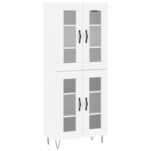 Maison Exclusive - Buffé hög Vit 69,5x34x180 cm Ingenjörsträ