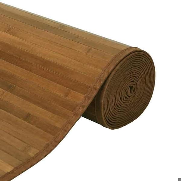 Maison Exclusive - Suorakulmainen ruskea matto 60x400 cm bambusta