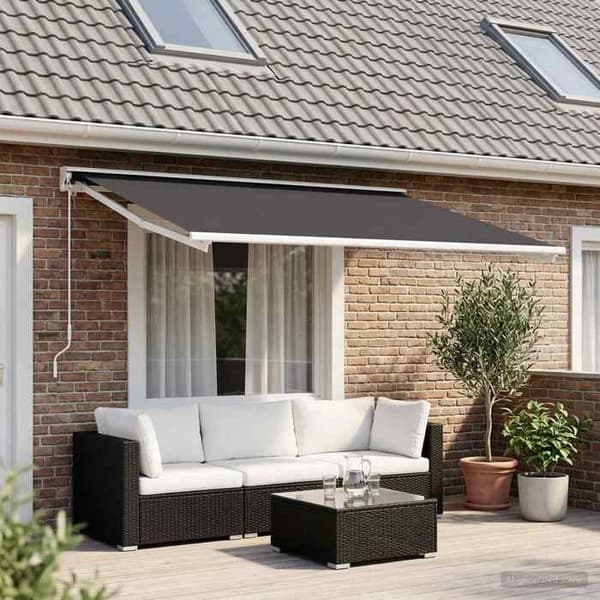 Maison Exclusive - Ersättningsduk för markis Anthracite 450 × 350 cm Polyester