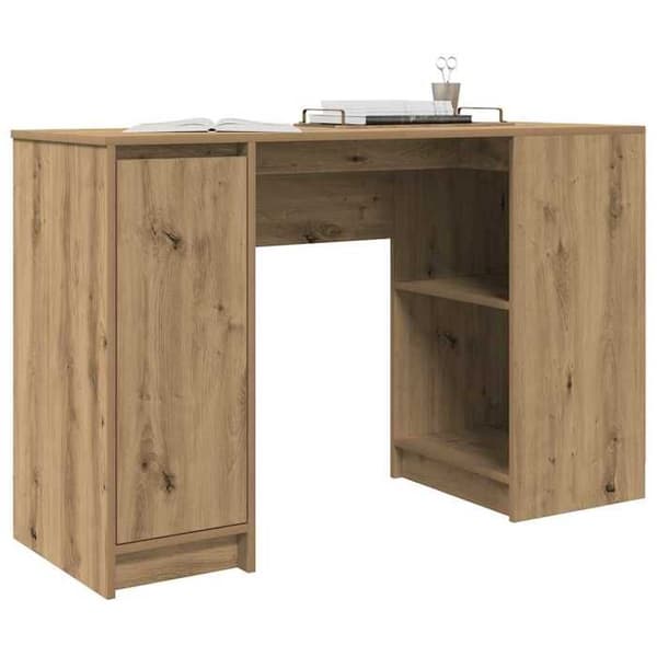 Maison Exclusive - Håndlavet egetræskontor 120x42x76 cm ingeniørtræ