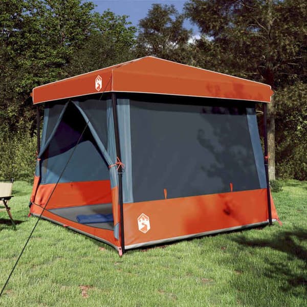 Maison Exclusive - Sæt af 2 campingtelte til 5 personer i grå og orange