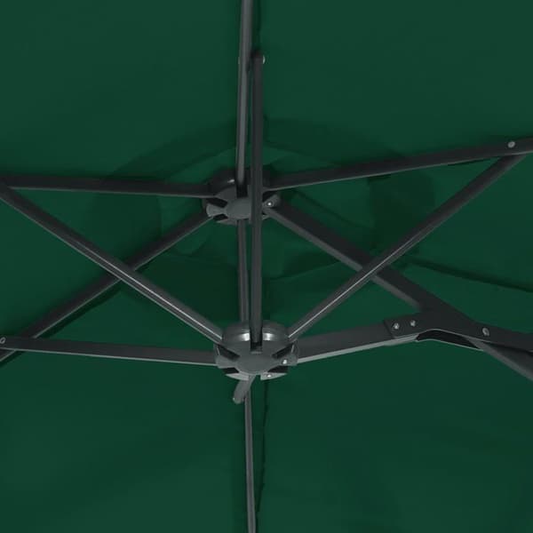 Maison Exclusive - Kaksoispäähattuinen vihreä puutarhasateenvarjo 316x145 cm Grön