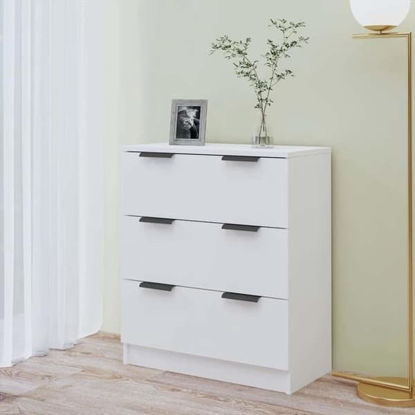 Maison Exclusive - Buffé Vit 60x30x70 cm Ingenjörsträ