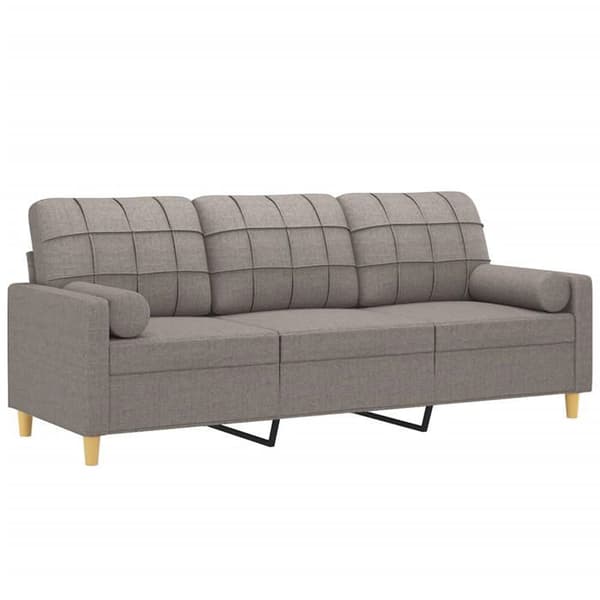 3-sitssoffa - Maison Exclusive - Taupe - Polyester tyg - Metallram Mol