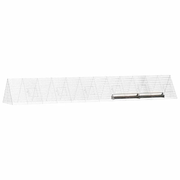 Exklusivt hus - Silverfärgad hönsgård 650 x 100 x 85 cm Galvaniserat stål Silver