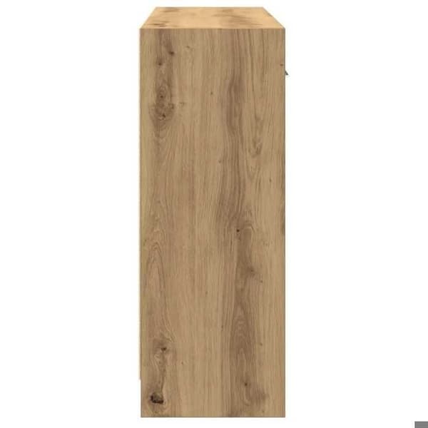 Maison Exclusive - Buffet i egetræ, håndlavet 91x28x75 cm, ingeniørtræ