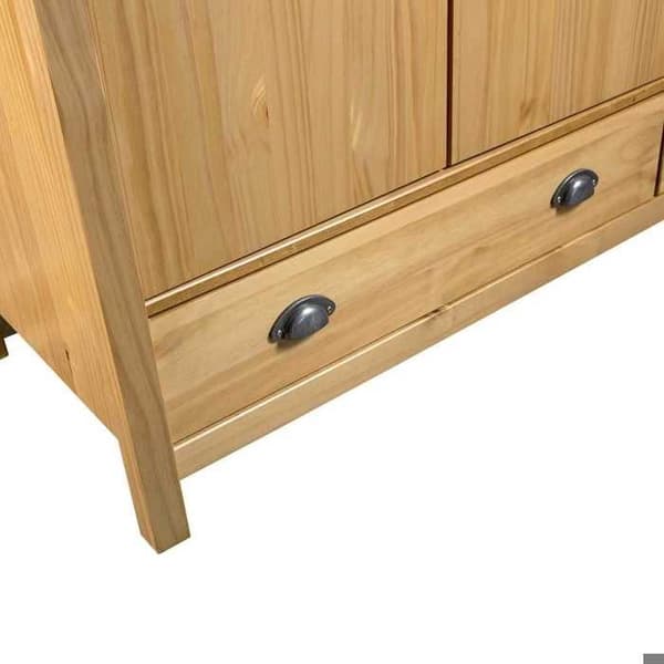 Maison Exclusive - Garderobe med 3 døre Hill 127x50x170 cm Solid fyr