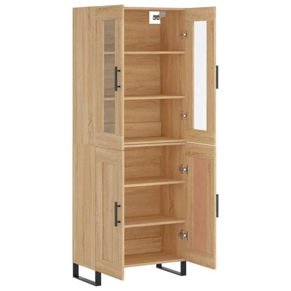 Maison Exclusive - Buffé hög Ek sonoma 69,5x34x180 cm Ingenjörsträ