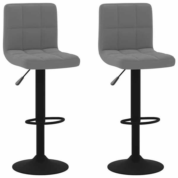 Maison Exclusive - Barstolar set om 2 mörkgrå sammet