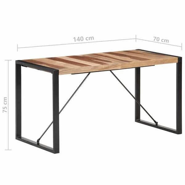 Maison Exclusive - Spisebord 140x70x75 cm massivt træ