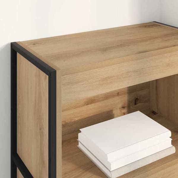 Maison Exclusive - Bibliotek 60 x 30 x 121 cm Ingenjörsträ Eik hantverk