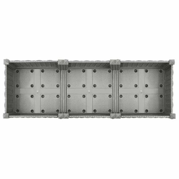Maison Exclusive - Hævet seng 120x40x23 cm Polypropylen ljusgrått