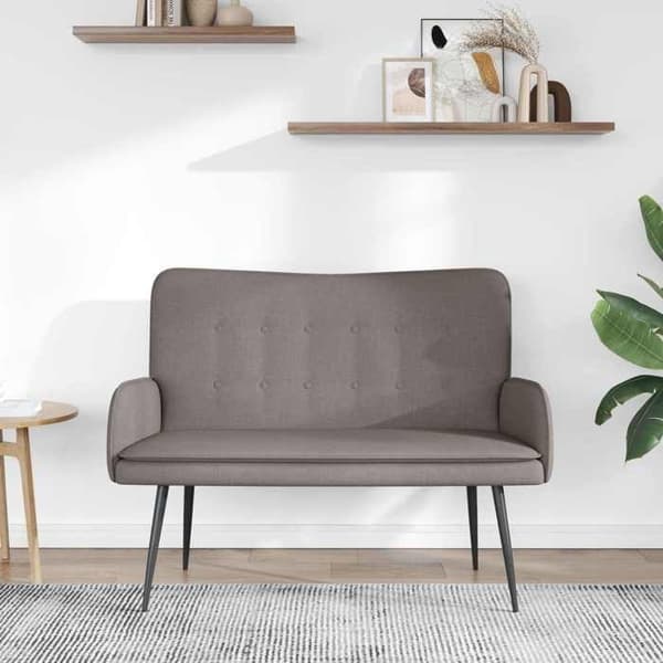 Maison Exclusive - Sofa 2 pladser Taupe 115 x 61 x 87 cm Stof