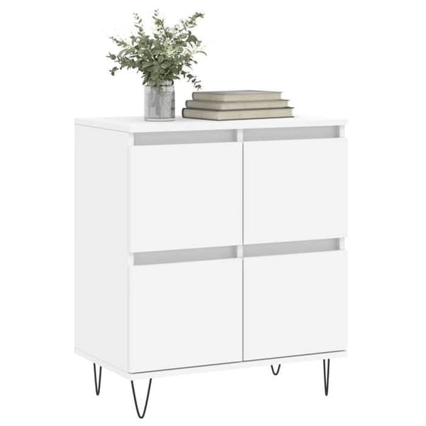 Maison Exclusive - Buffé Vit 60x35x70 cm Ingenjörsträ