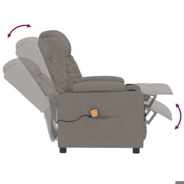 Maison Exclusive - Massage stol Taupe Stof