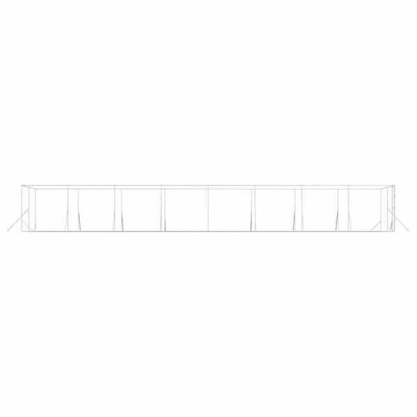 Maison Exclusive - Utomhus hundbur silver 4x16x2 m galvaniserat stål Silver