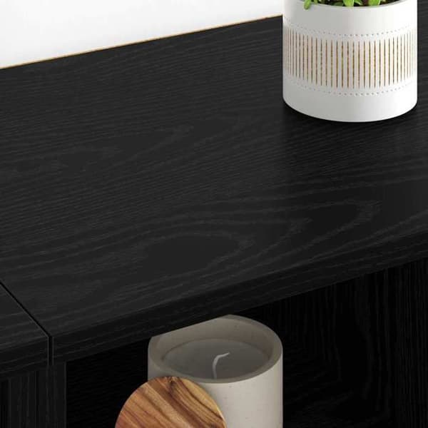 Maison Exclusive - Buffeter 2 stk Sort eg 60 x 35 x 70 cm Ingeniørtræ svart ek