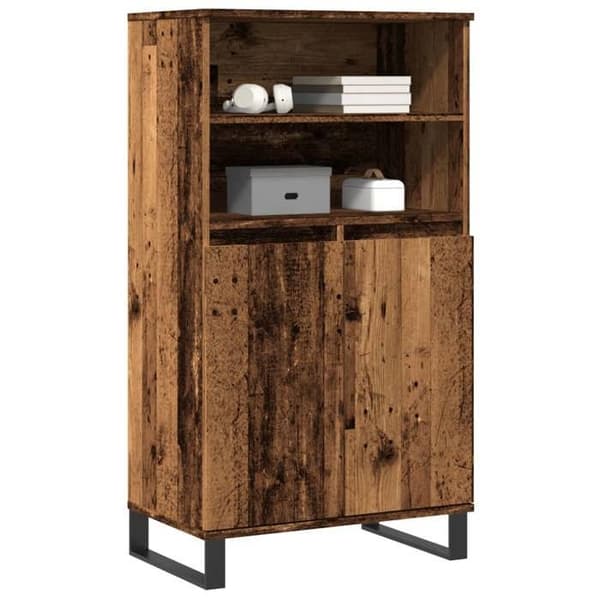 Maison Exclusive - Buffé hög gammalt trä 60x36x110 cm ingenjörsträ
