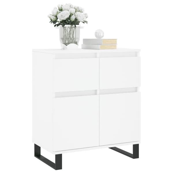Maison Exclusive - Buffé Vit 60x35x70 cm Ingenjörsträ