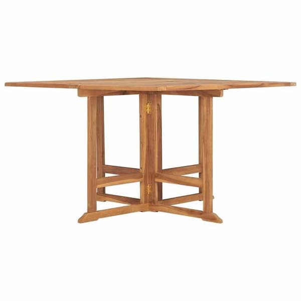 Havemøbel - EKSKLUSIV HUS - 110x110x75 cm - Massiv teak - Sammenfoldelig - Velegnet til udendørs brug