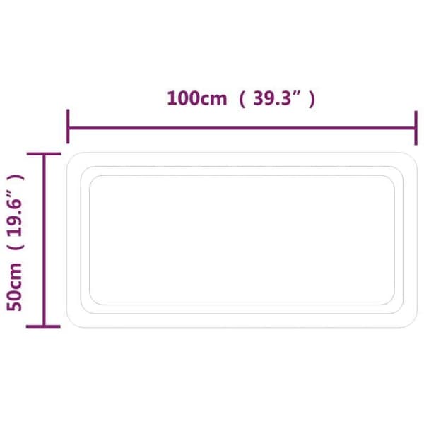 Maison Exclusive - LED-badrumsspegel 50x100 cm