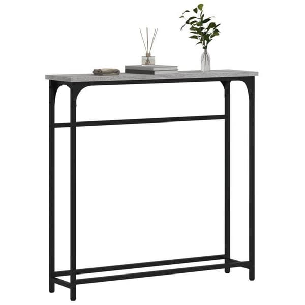 Maison Exclusive - Consolebord sonoma grå 75x19,5x75 cm ingeniørtræ Sonoma grå