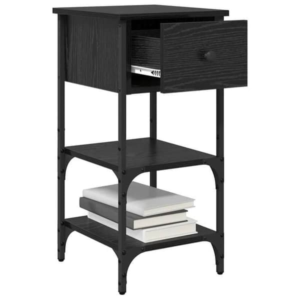 Maison Exclusive - Natbord 2 stk Sort eg 33,5 x 36 x 70 cm