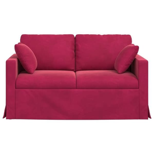 Maison Exclusive - Soffa Bordeaux 138 x 78 x 80 cm Sammet