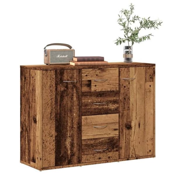 Maison Exclusive - Buffé gammalt trä 88x30x64 cm ingenjörsträ