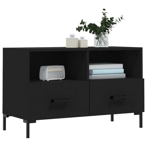 Maison Exclusive - TV Møbel Sort 80x36x50 cm Ingeniørtræ
