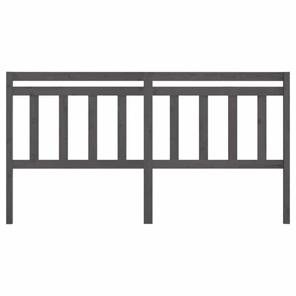 Maison Exclusive - Grå sänggavel 206x4x100 cm av massivt furu